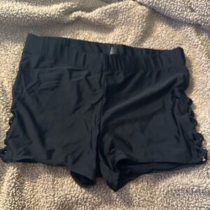 Torrid Black Swim Shorts Athletic Fit